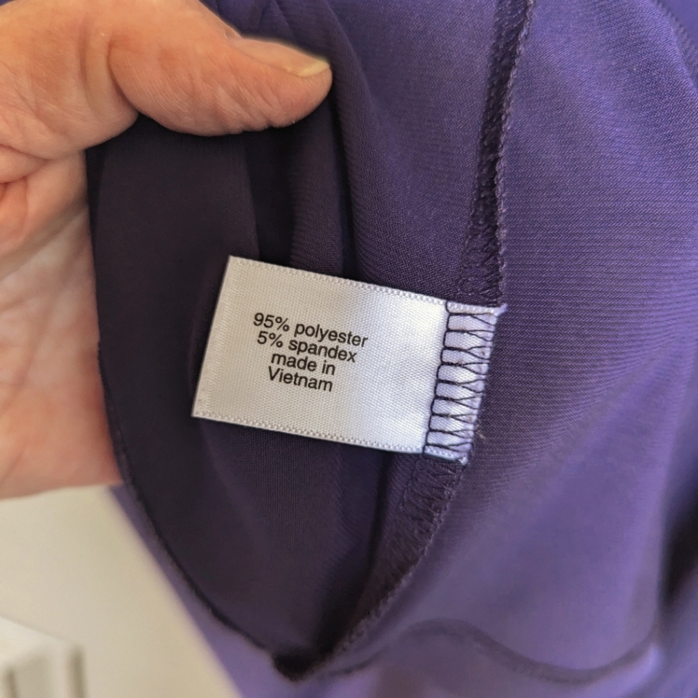 Lane Bryant Pullover Blouse w/V back and Detachable Flat Chain Necklace W 18/20 - Picture 6 of 7